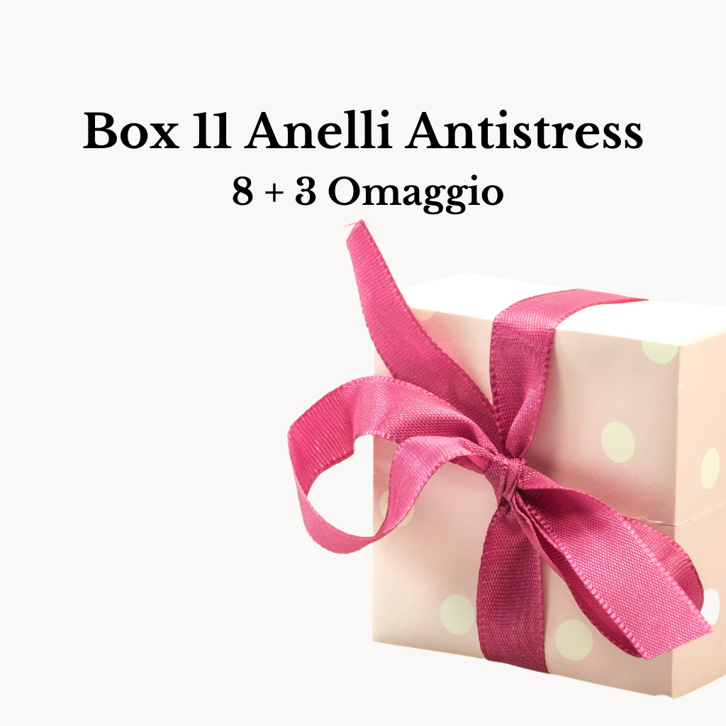 Box 8 Anelli Antistress + 3 Gratis (Totale 11 Anelli) | Argento 925