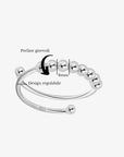 Anello AntiStress a Spirale in argento sterling 925 con Palline Regolabile | Happy moment™
